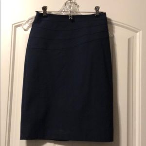 Navy pencil skirt